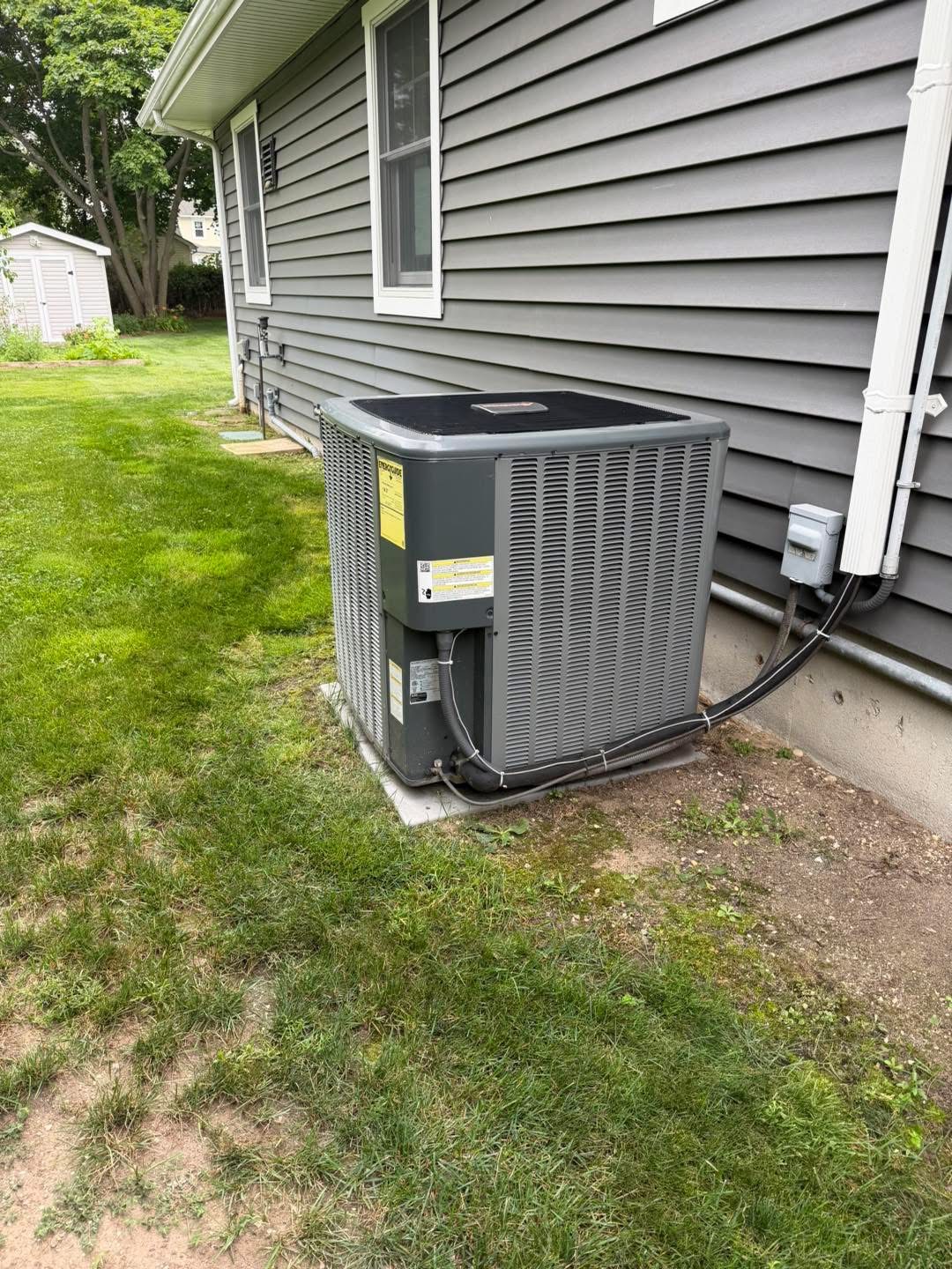 A central air system installed by Greentree Mechanical