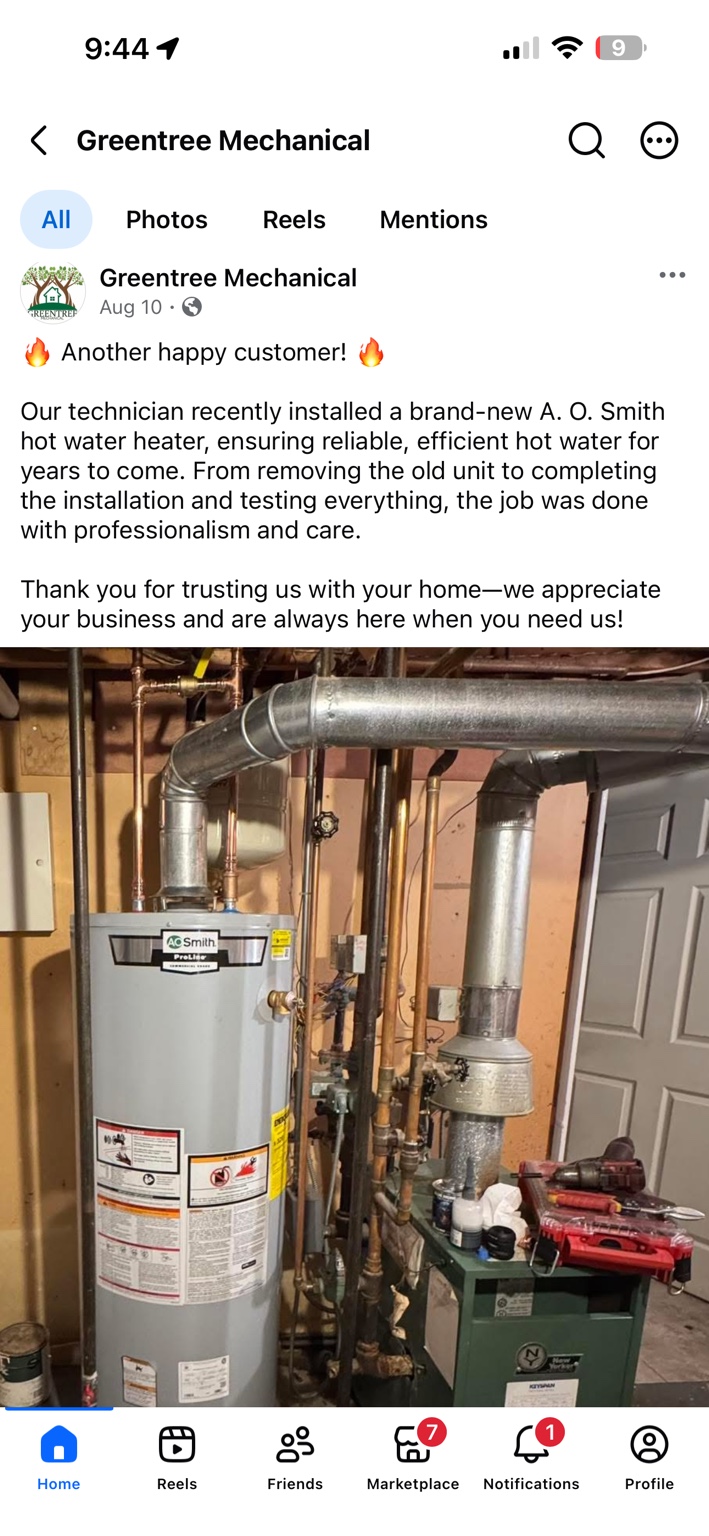 Hot water, restored.